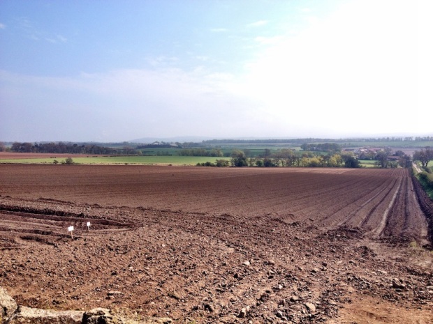 Ploughed farmland on John Muir Way